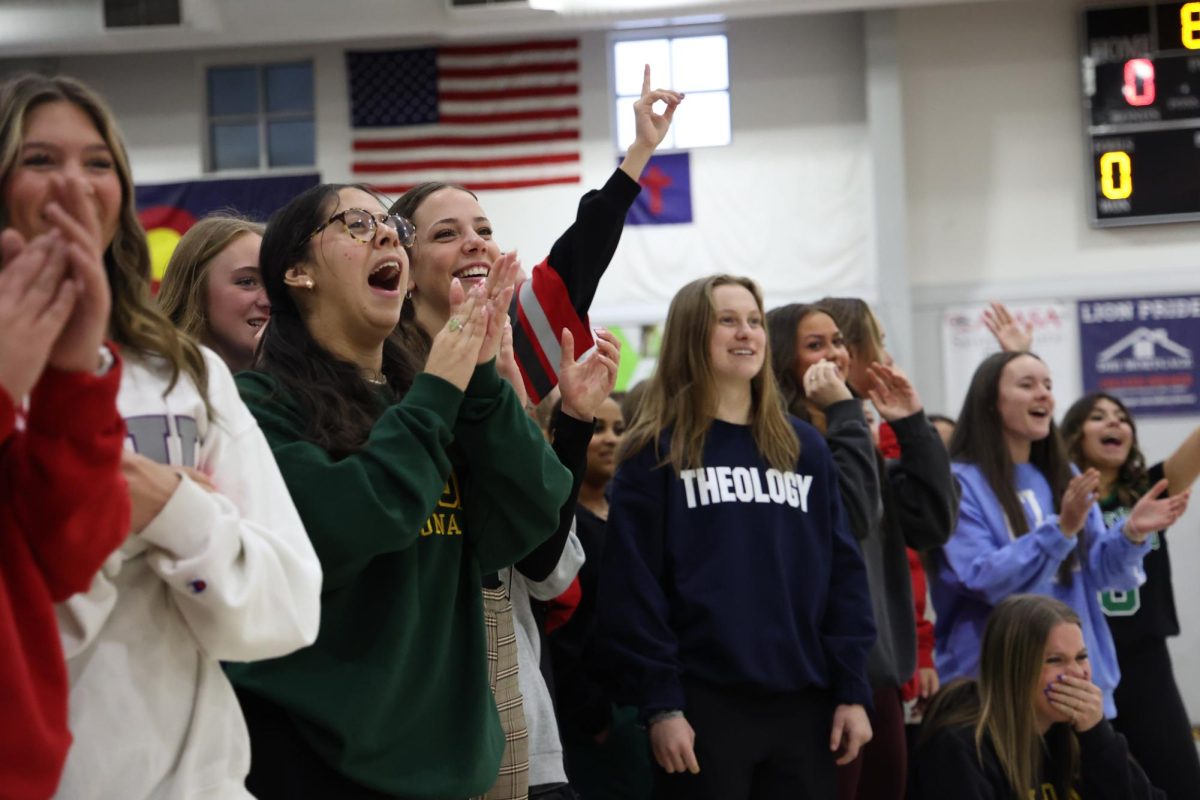 Students cheer during Sadies Basketball Games 