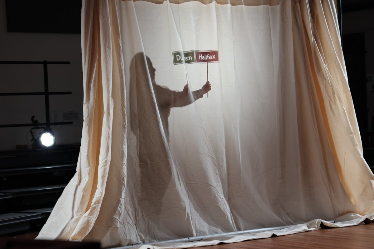 Behind the scenes at rehearsal for The 39 Steps