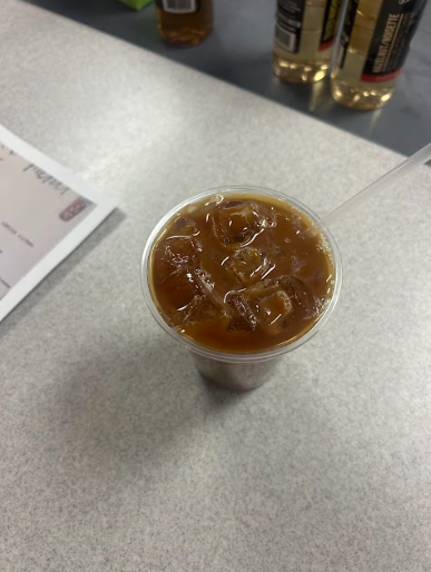 Iced coffee served at a Lutheran Missions fundraiser coffee bar